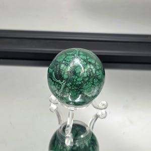 Sfera di cristallo di fiore di malachite (#4)