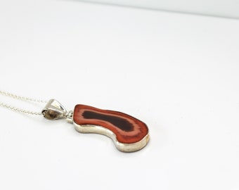 54) Polychrome Jasper Crystal Necklace 925 Silver