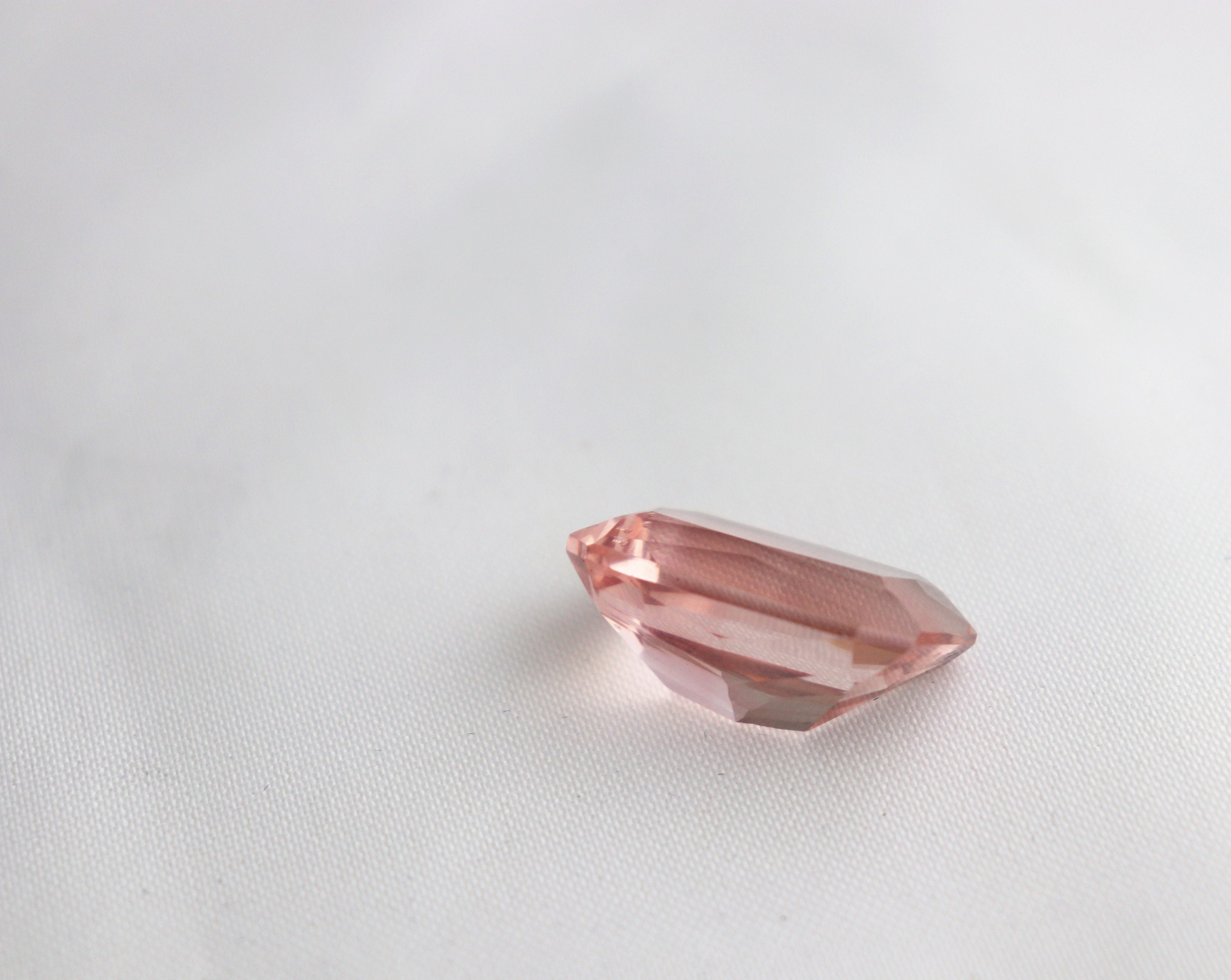 Pink Fluorite Crystal Emerald Cut Gemstone Jewelry Making | Etsy