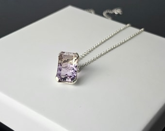321) Ametrine Crystal Necklace 925 Silver