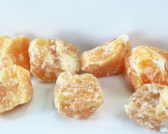 Rough Orange Calcite Crystal Piece
