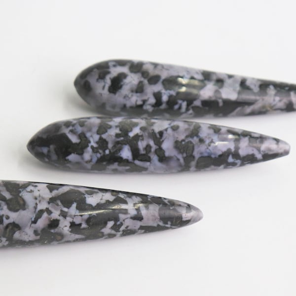 Indigo gabbro crystal massage wand