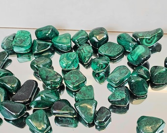 Malachite crystal tumblestones natural