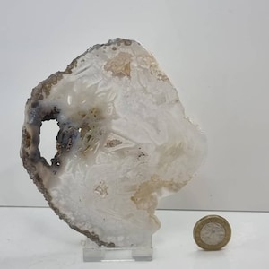 ASD23) Agate Crystal Slice Natural