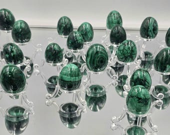 Small malachite crystal egg