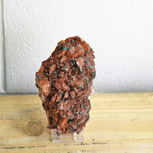 10) ROSASITE Crystal On Dolomite Matrix Morocco