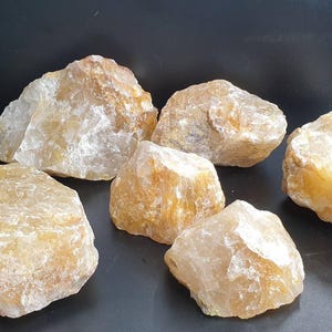 Large raw golden healer quartz crystal rough x1 (yellow hematoid quartz)