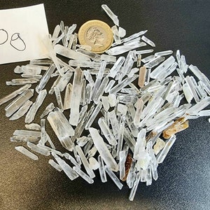 Fine clear quartz crystal points raw natural 40g bag image 3