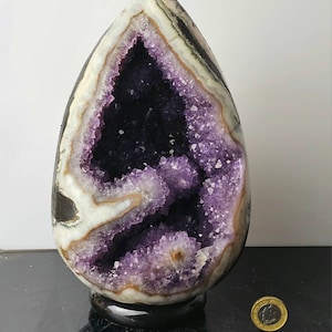 5) Large Unique Amethyst Crystal Egg