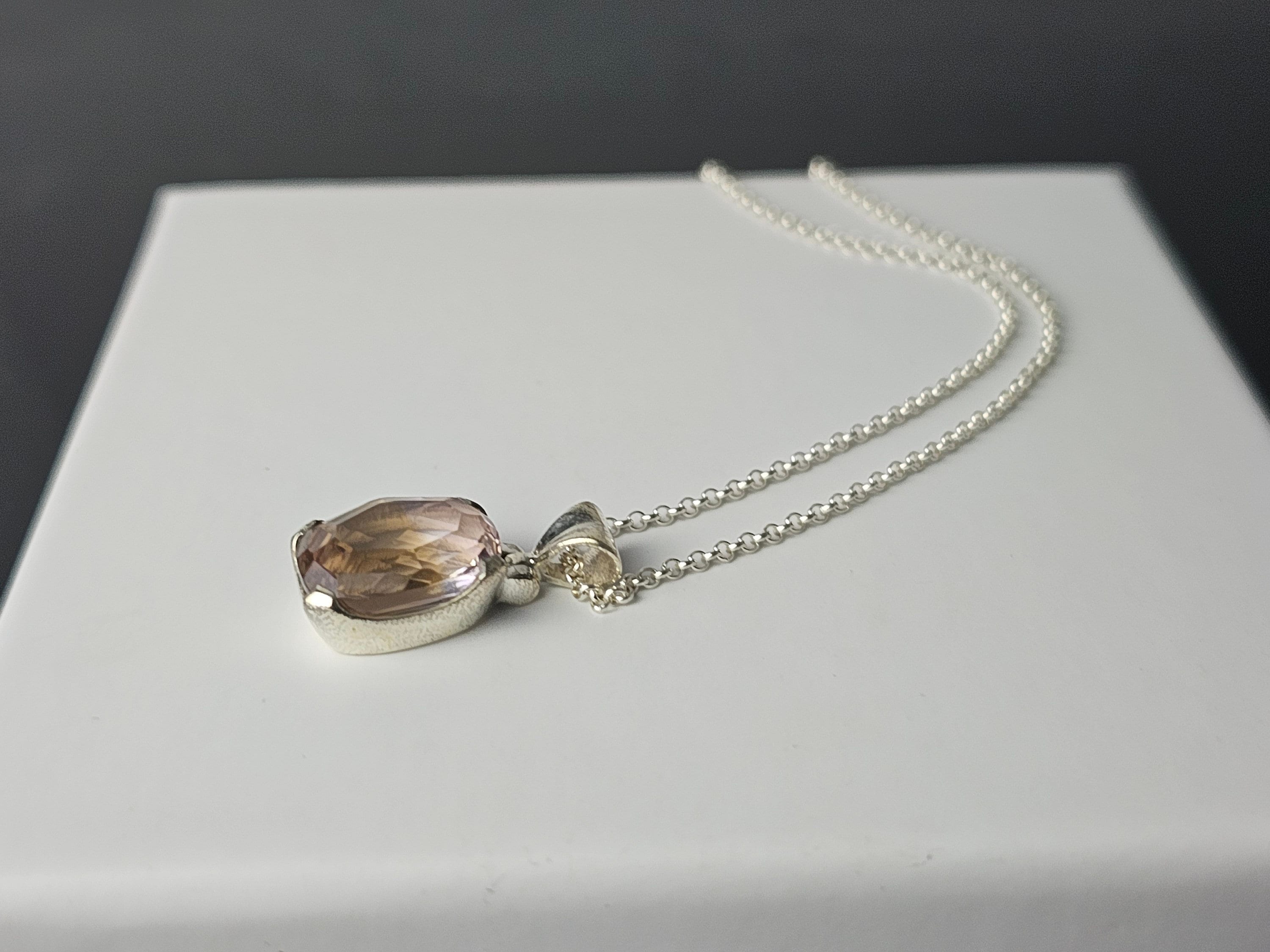 317) Ametrine Crystal Necklace 925 Silver - Etsy Canada