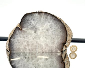 重い本のための金縁のグリーンアゲートブックエンド：クリスタルブック