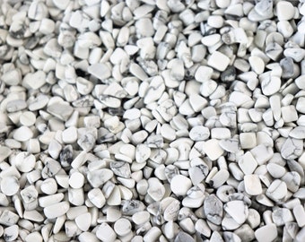 Extra small howlite crystal chips / tumblestones 50g bags