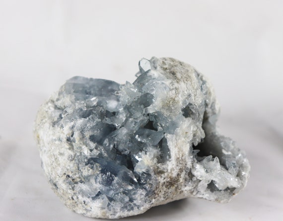 1) Large Blue Celestite Celestine Crystal Raw Natural Mineral High Grade 1.16 KG