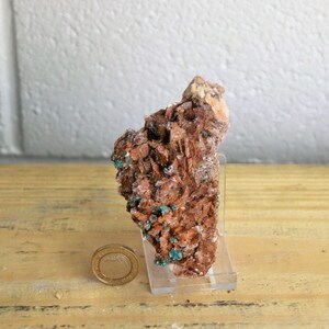 27) Malachite Crystal On Dolomite Matrix Morocco