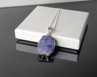 120) ラージ タンザナイト クリスタル ネックレス 925 シルバー - Etsy