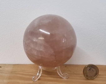 98) Rose Quartz Crystal Sphere