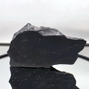 Large Shungite Crystal Front Polished & Raw 2.36 KG
