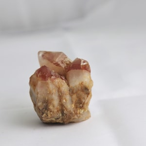 6) Punto de cristal de cuarzo fantasma rojo Congo