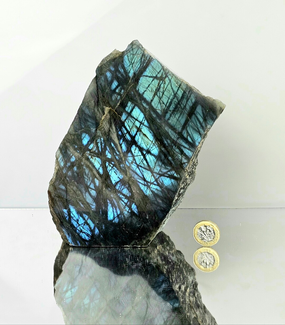 Grand Cristal Unique De Labradorite Naturelle - 1400g - Canada