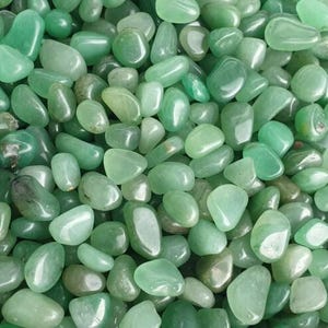 Small green quartz aventurine crystal tumblestones 50g bag