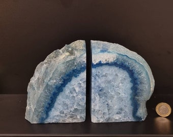 AB55) 瑪瑙水晶ブックエンド ブルー - Etsy 日本