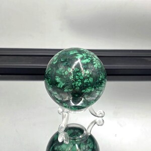 Sfera di cristallo di fiore di malachite (#2)