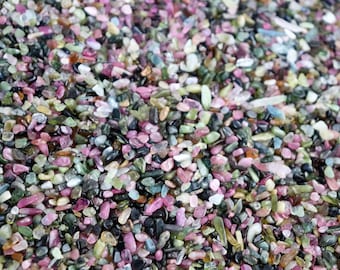 Extra small mixed tourmaline crystal chips 40g bags - arts crafts