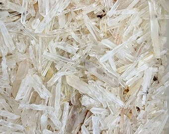 Fine clear quartz crystal points raw natural 40g bag