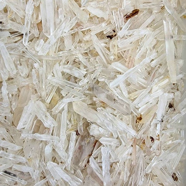 Fine clear quartz crystal points raw natural 40g bag