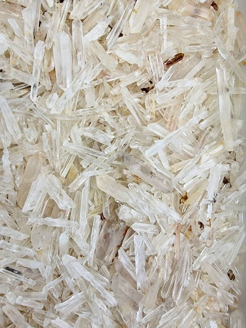 Fine clear quartz crystal points raw natural 40g bag image 1