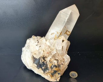 28) large Quartz Crystal point Cluster