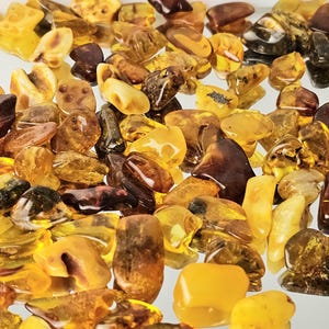 Polished amber crystal