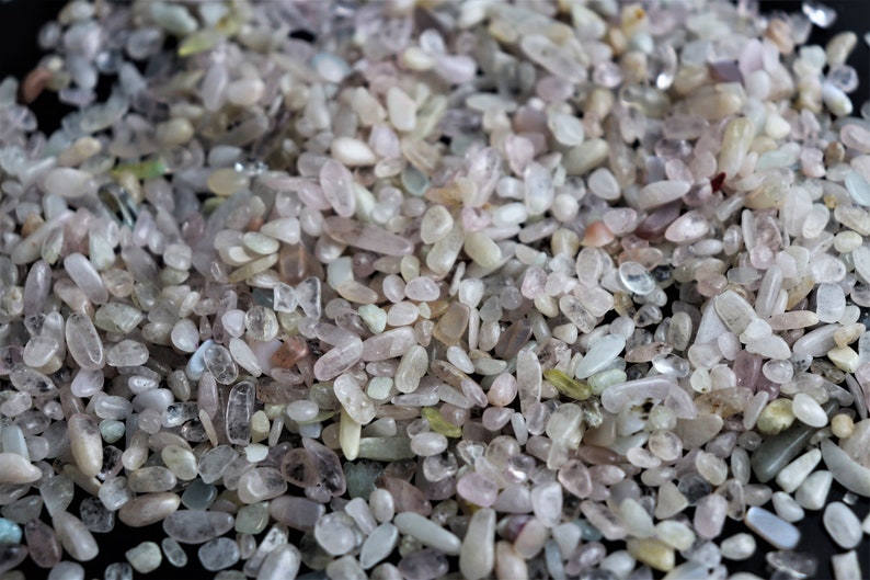 Arts Crafts Extra Small Morganite Crystal Chips 50g Bags