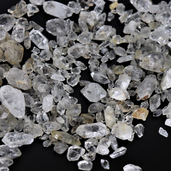 Small quartz herkimer diamond crystal mix chips 30g bags - arts crafts - 30g bags