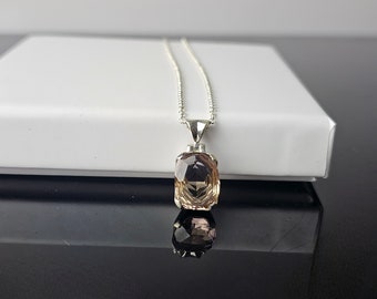 317) Ametrine Crystal Necklace 925 Silver