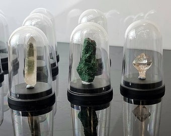 Clear dome crystal / mineral display boxes