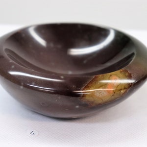 4) Polychrome Desert Jasper Bowl / Soap Dish Great Gift Home Art Décor