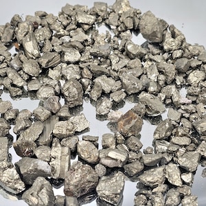 Cristalli di pirite grezzi piccoli, lotto da 500 g, 1-2 cm