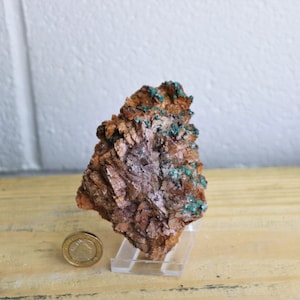 20) ROSASITE Crystal On Dolomite Matrix Morocco