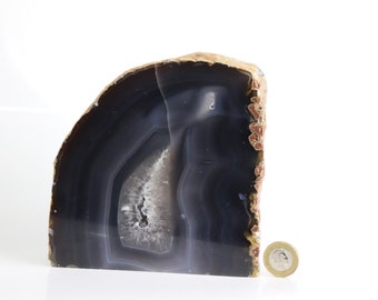 ブラックアゲート ジオード スタンド付き天然高級瑪瑙ジオード AG082 - Etsy 日本