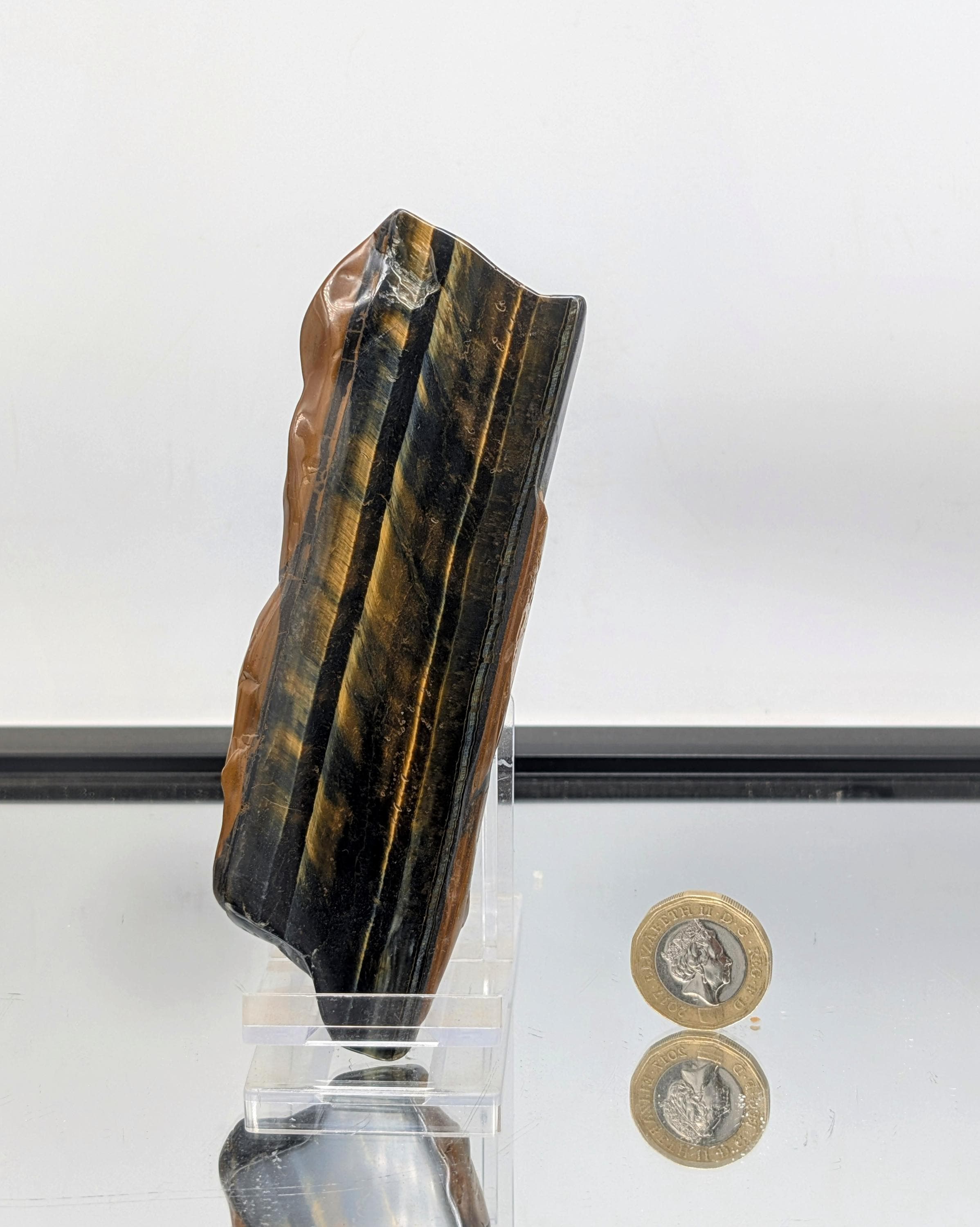 大きなタイガーアイクリスタル研磨スライス（#12） - Etsy 日本