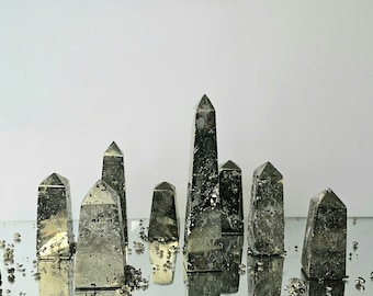 Pyrite crystal obelisk