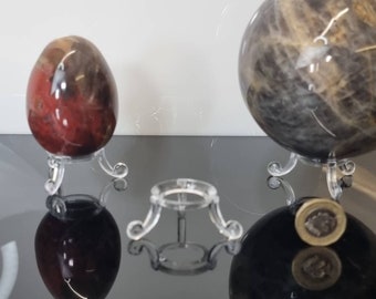 3 x sphere egg display stands