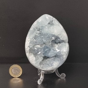 5) Celestite Crystal Egg