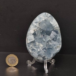 4) Celestite Crystal Egg