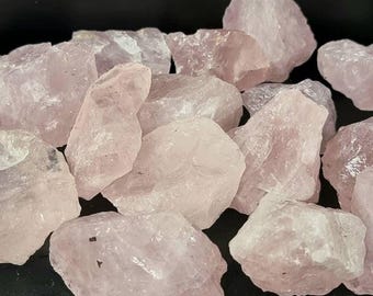 Rose quartz crystals • raw or polished tumbles • healing crystal stones • bulk quartz