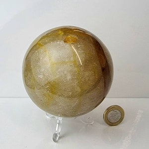 5) Golden Healer Quartz Crystal Sphere