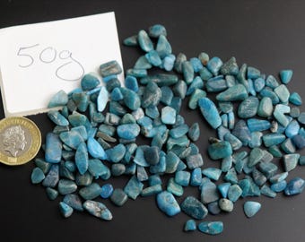 Extra small apatite crystal chips / tumblestones 50g bags - arts crafts