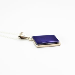80) Lapis Lazuli Crystal Necklace 925 Silver