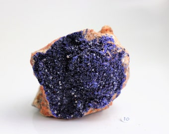 10) Natural Azurite Crystal Deep Blue Mineral Morocco